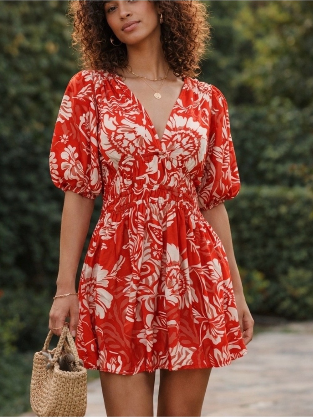 Abel the Label Floral Red Dress